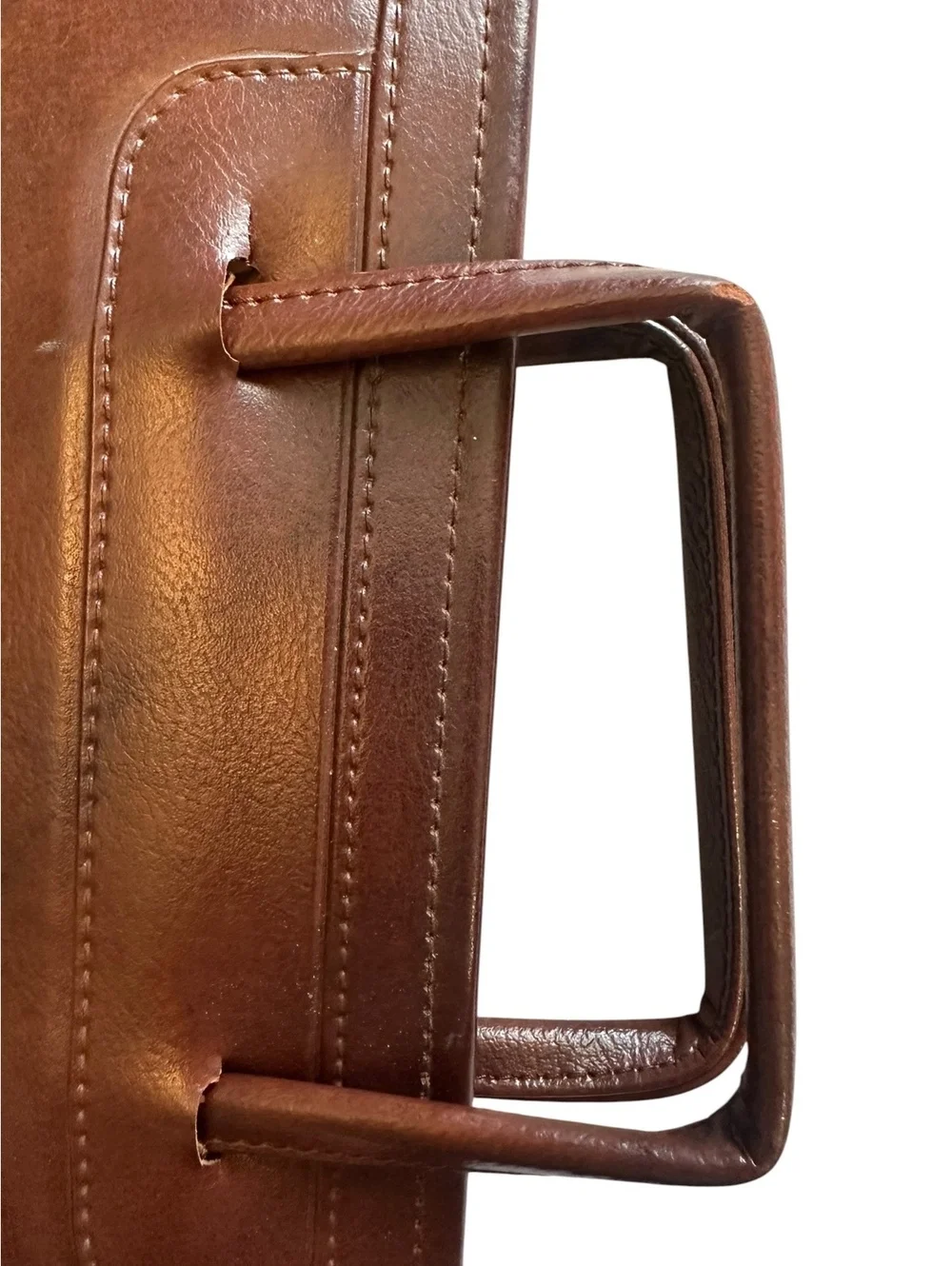 Vintage American Tourister Brown Leather Weekender Travel Bag Briefcase Carry-On